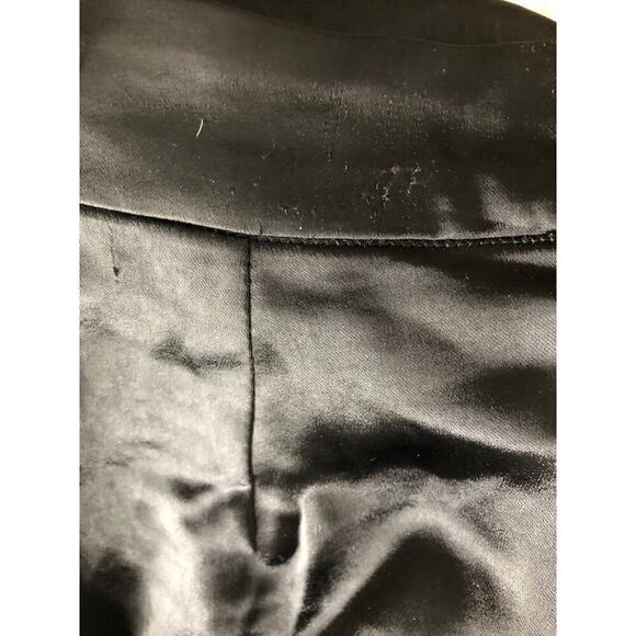 Vince Camuto Pants Pleated Wide Leg High Rise Flowy Satin Trousers Rich Black 14 - Picture 10 of 12